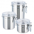 Set 3 recipiente din inox pentru alimente KingHoff