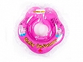 Colac de inot bebe Clasic Baby Swimmer, Roz transparent