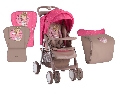 Carucior 2 in 1 Foxy cu husa de picioruse Lorelli, Beige & Rose Princess