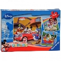 Puzzle Clubul Mickey Mouse 3 x 49 Piese Ravensburger,