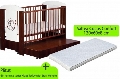 Patut cu sertar Teddy with Stars Klups cu Saltea 8 120 x 60 cm MyKids, Wenge