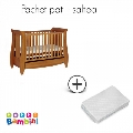 Patut evolutiv 3 in 1 Lucas cu saltea 140 x 70 cm Tutti Bambini, Oak