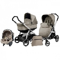 Carucior 3 in 1 Book Plus Black and Silver Pop-Up Peg Perego, Cream