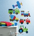 Sticker Decorativ pentru camere copii Trains, Planes and Trucks Wallies,