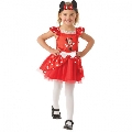 Costum de carnaval Minnie Balerina Rubies, M (5-6 ani/max 116cm)