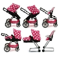 Set Carucior Papusi Grow With Me iCoo, Dotty Pink