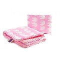 Lenjerie Sensillo MINKY Set 100x75/35x30 cm Sensillo, Pink/Elephants White