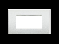 Placa ornament ,4 module, alb perlat, living light, BTICINO