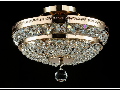 Candelabru Diamant Crystal Ottilia,3 becuri dulie E14, 230V,D.32cm, H.23 cm,Auriu