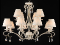 Candelabru Elegant Brionia,12 becuri dulie E14, 230V,D.84cm, H62 cm,Crem