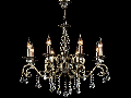 Candelabru Elegant Grace,8 becuri dulie E14, 230V,D.72cm, H.59 cm,Bronz