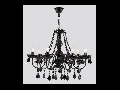 Candelabru Contrast,7 becuri dulie E14, 230V,D.68 cm, H.55 cm,Negru