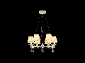 Candelabru Voyage,6 becuri dulie E14, 230V,D.62 cm, H.100 cm,Alb