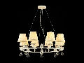 Candelabru Voyage,8 becuri dulie E14, 230V,D.77 cm, H.100 cm,Alb