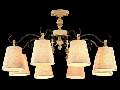 Candelabru Cipresso,8 becuri dulie E14, 230V,D.72 cm, H.42 cm,Crem