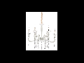 candelabru Candido, 6 becuri, dulie E14, D:880 mm, H:950/1750 mm, Alb