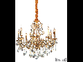 candelabru Gioconda, 8 becuri, dulie E14, D:730 mm, H:950/1200 mm, Auriu