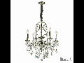 candelabru Gioconda, 6 becuri, dulie E14, D:620 mm, H:930/1180mm, Argint