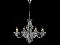 Candelabru Modern Peak,8 becuri dulie E14, 230V,D.79cm, H.60 cm,Nichel