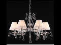 Candelabru Modern Selena,6 becuri dulie E14, 230V,D.68cm, H.51 cm,Crom