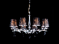 Candelabru Modern Arte,8 becuri dulie E14, 230V,D.70cm, H.42 cm,Crom