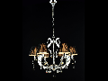 Candelabru Modern Mina,6 becuri dulie E14, 230V,D.66cm, H.56 cm,Nichel