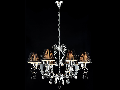 Candelabru Modern Mina,8 becuri dulie E14, 230V,D.80cm, H.56 cm,Nichel