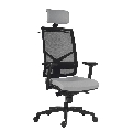 Scaun ergonomic mesh cu tetiera 1850 Omnia PDH gri