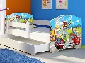 Patut Tineret MyKids Fire Station cu Sertar si Saltea 140x70