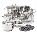 Set de oale Ambition, 13 piese, Seria Loremis, material inox, capace, argintiu