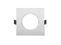 PLASTIC DOWNLIGHT SQUARE METAL RING 90X90mm WHITE