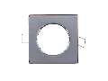 METAL DOWNLIGHT SQUARE 85X85mm CHROME