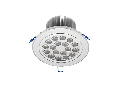 SPOT CU LED GL222WH 18X1W