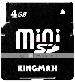 Kingmax - Card Mini SD 4GB (Clasa 4)