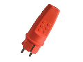 RUBBER SCHUKO PLUG 16A RED