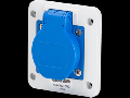 Priza industriala de tablou-incastrat-OUTLET SOCKET - 2P + E 16A 200-250V 50 / 60Hz - 85X75 - BLUE - ?URUB WIRING