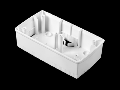 Doza aparenta pentru Ornament ONE - INTERNATIONAL STANDARD 2+2 module- HORIZONTAL - WHITE - CHORUS