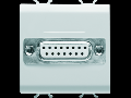 CONNECTOR FOR CONVENTIONAL NETWORKS - SUB-D 15 CONTACTS - CONNECTION WELD-IN - 2 MODULES - WHITE - CHORUS