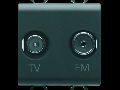 Priza TV-FM - DIRECT - 2 MODULES - BLACK - CHORUS