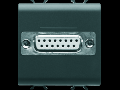 CONNECTOR FOR CONVENTIONAL NETWORKS - SUB-D 15 CONTACTS - CONNECTION WELD-IN - 2 MODULES - BLACK - CHORUS