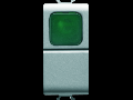 Intrerupator cu revenire 1P 250V ac - NO 16A - GREEN DIFFUSER - 1 MODULE - TITANIUM - CHORUS