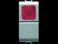 Intrerupator cu revenire 1P 250V ac - NO 16A - RED DIFFUSER - 1 MODULE - TITANIUM - CHORUS