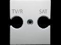 UNIVERSAL SUPPORT - COMBINED Priza OUTLET TV/R-SAT - TITANIUM - CHORUS