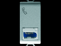 ISRAELI STANDARD TELEPHONE Priza - 6 CONTACTS - SCREW-ON TERMINALS - 1 MODULE - TITANIUM - CHORUS