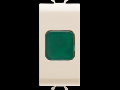 Lampa prezenta tensiune - GREEN - 1 MODULE - IVORY - CHORUS