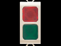 Lampa de semnalizare dubla - RED/GREEN - 1 MODULE - IVORY - CHORUS