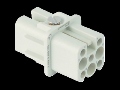 Insert pentru conector Mama - 21X21 - 8P + E 10A 50V / 0,8kV / 3 - CRIMP CONNECTION - GRI