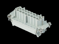 Insert pentru conector Mama - 77X27 - 6P + 2P (AUX) + E 16A 830V / 8kV / 3 - CRIMP CONNECTION - GRI