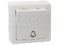 Buton cu pictograma sonerie, pe tencuiala (pentru tapet) TFK101B 10AX/250VAC, IP20 (N101)