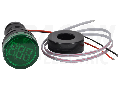 Ampermetru, indicator LED,verde NYG3-AG 1-100A, Um=230VAC, d=22mm